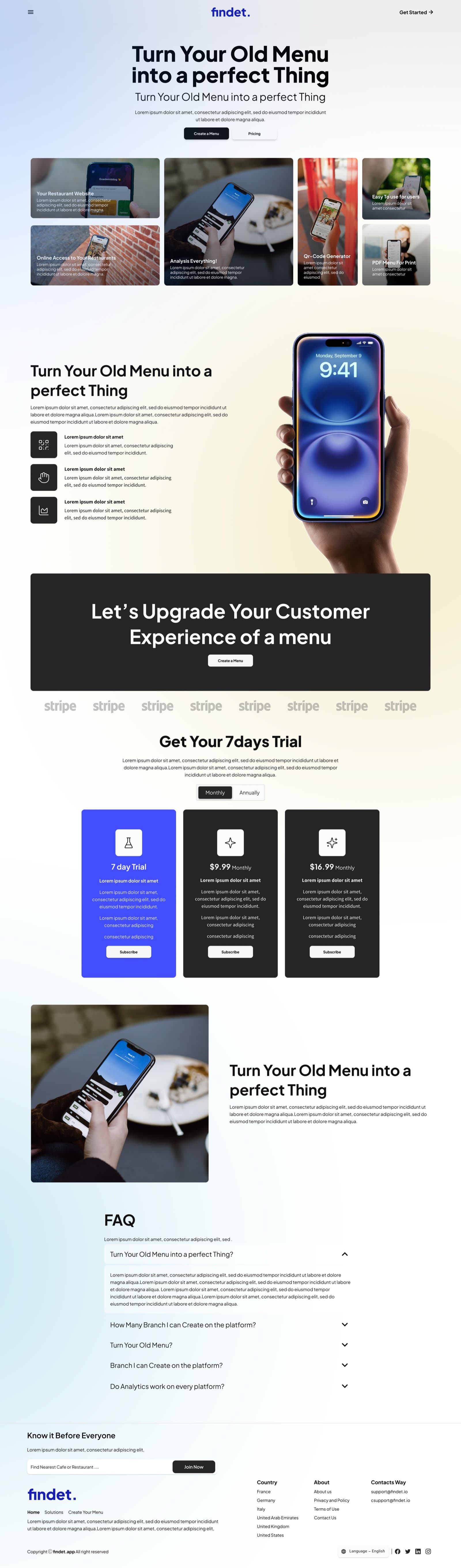 Product landing
